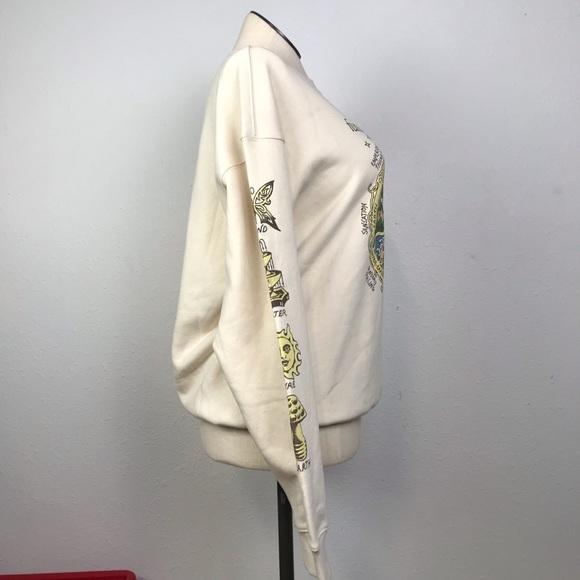 Jake Foreman Elements As Consciou Sweatshirt Women’s Size M Color Beige Pullover - Picture 2 of 16